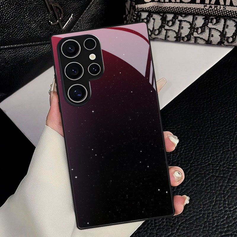 Pc Case Tempered Glass - Starry Sky Gradient Tempered Glass Phone
