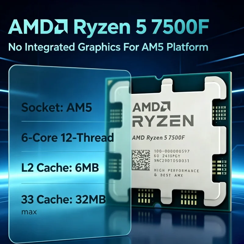 Pc Gaming Ryzen 5 - AMD Ryzen 5 7500F Desktop CPU