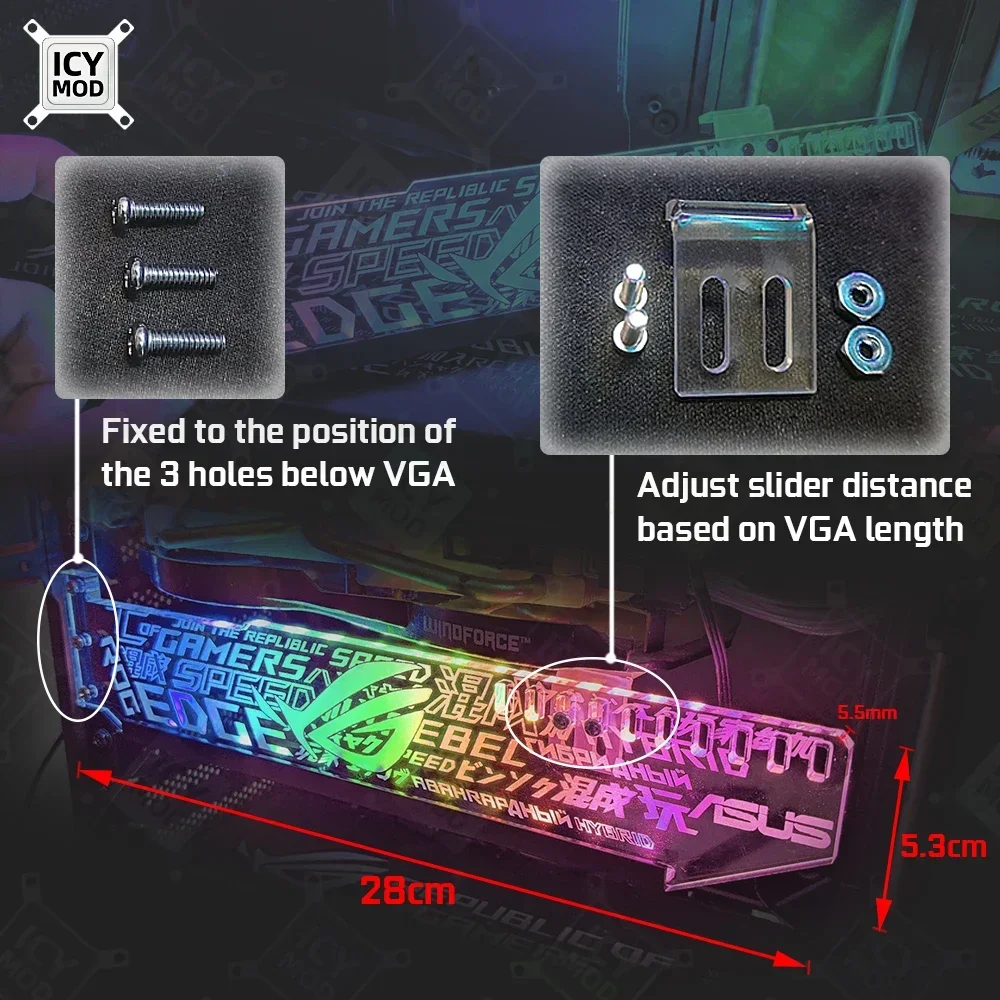 ICY MOD Customized VGA Bracket - огляд і ціна Pc Gaming Lian Li