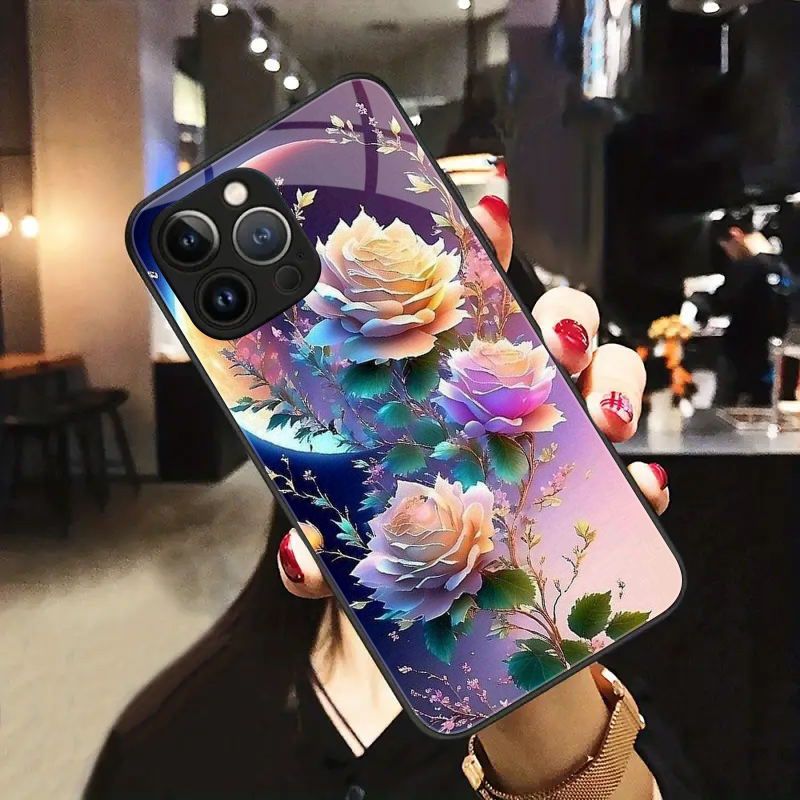 Flower Patten Tempered Glass P - огляд і ціна Pc Case Tempered Glass