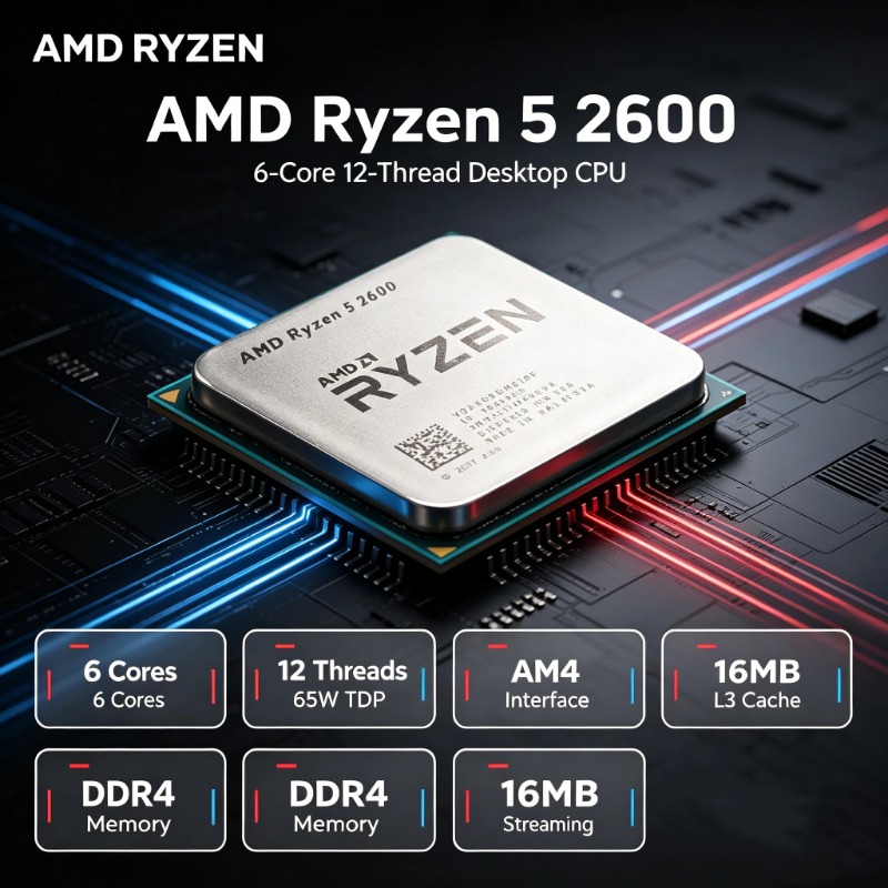 AMD Ryzen 5 2600 R5 2600 3.4GH - огляд і ціна Pc Gaming Ryzen 5