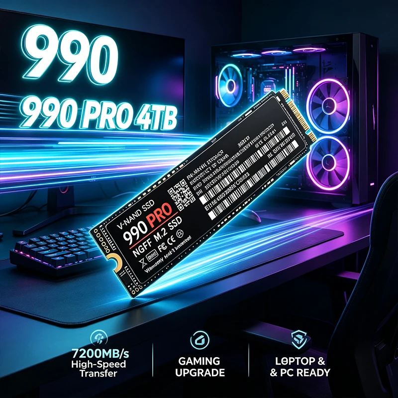 990 PRO M.2 NGFF SSD 7200MB/s  - огляд і ціна Pc Gaming Ps5