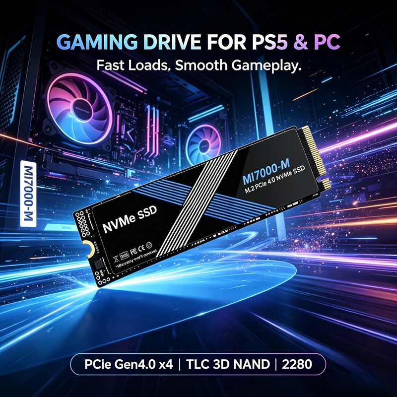 7300MB/s M.2 NVMe SSD MI7000-M - огляд і ціна Pc Gaming Ps5