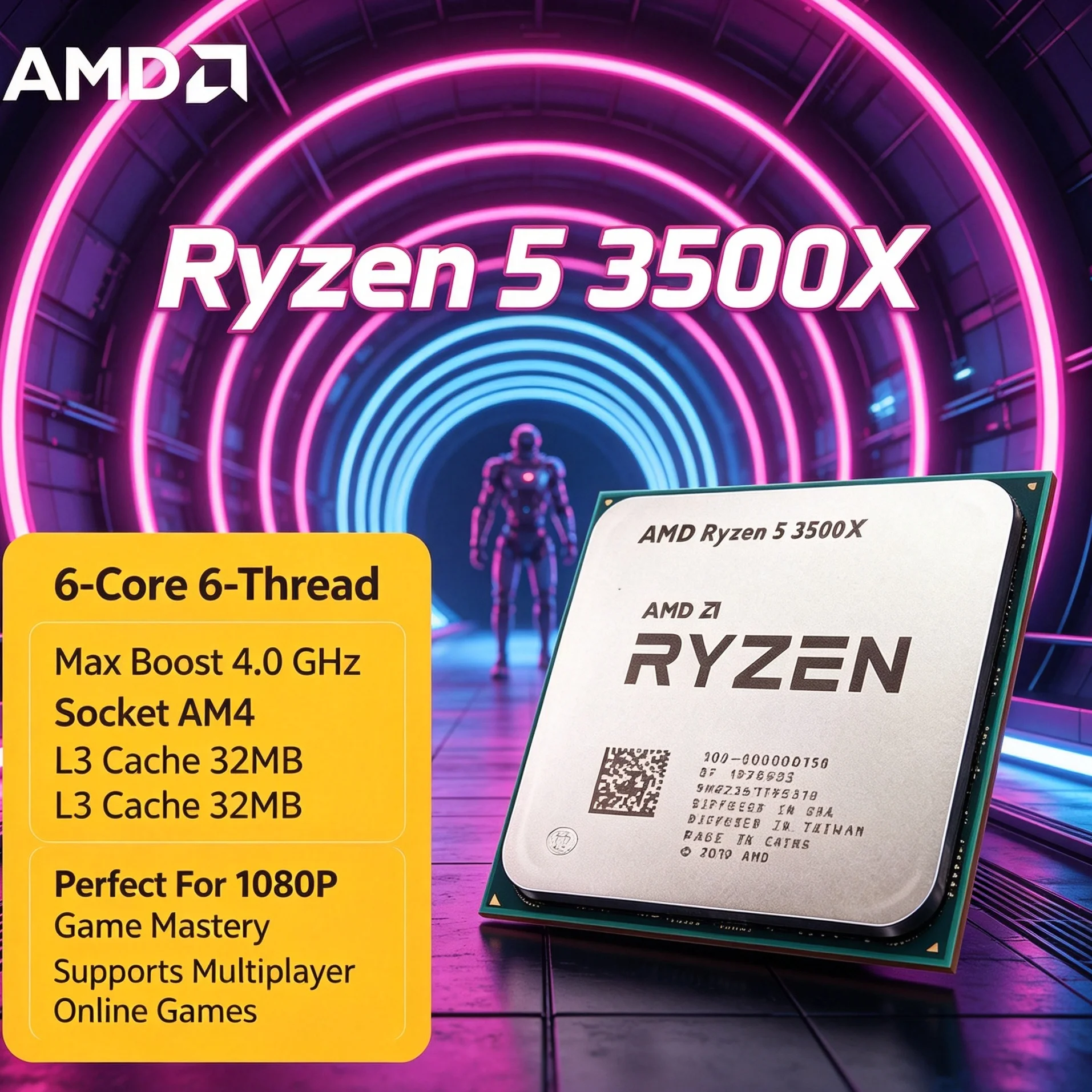AMD Ryzen 5 3500X Desktop CPU  - огляд і ціна Pc Gaming Ryzen 5