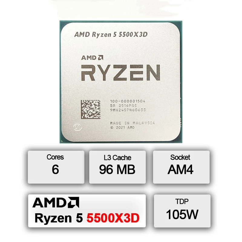 AMD Ryzen 5 5500X3D AM4 Gaming - огляд і ціна Pc Gaming Ryzen 5