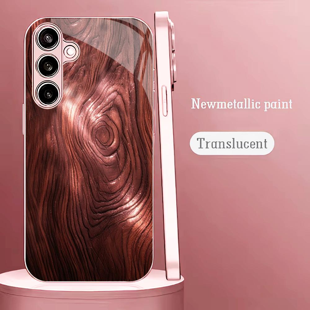 Pink glass Wood grain Tempered - огляд і ціна Pc Case Tempered Glass