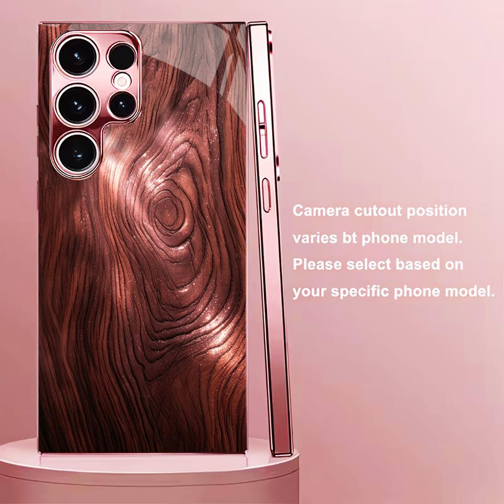 Pink glass Wood grain Tempered - огляд і ціна Pc Case Tempered Glass