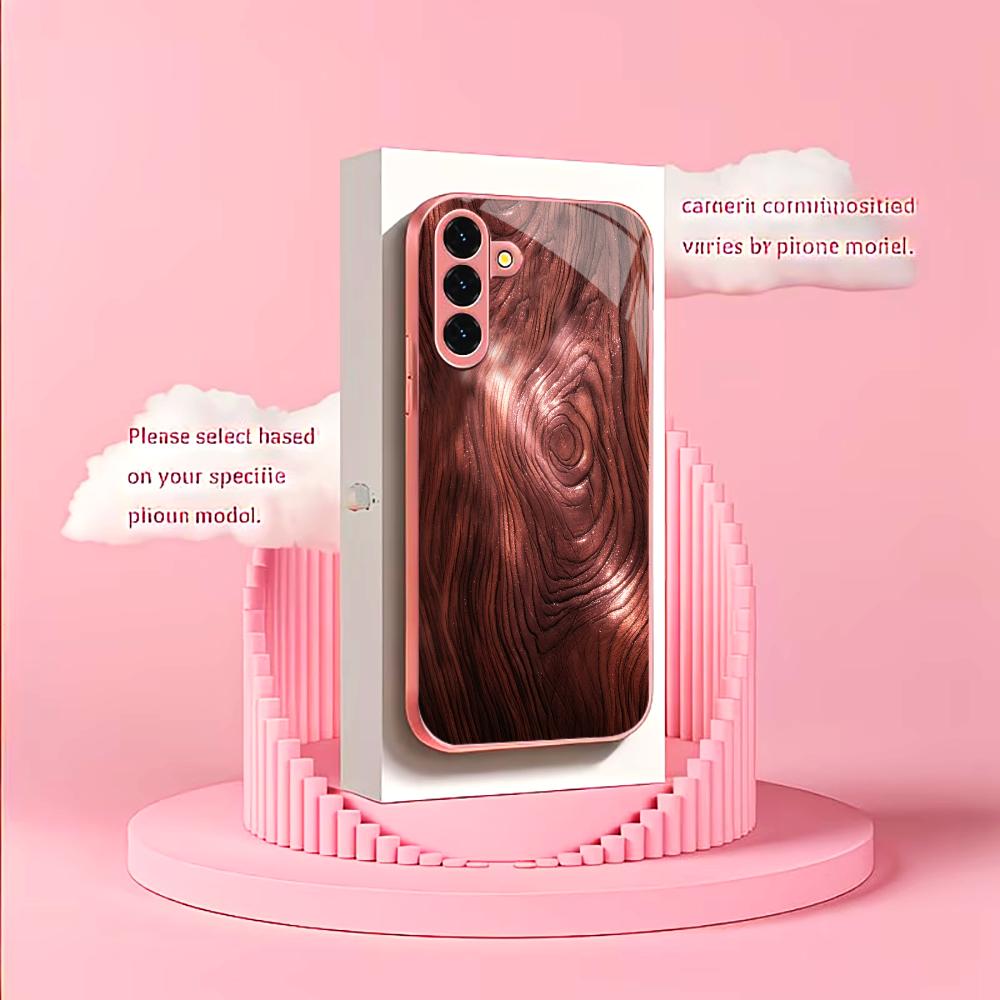 Pink glass Wood grain Tempered - огляд і ціна Pc Case Tempered Glass