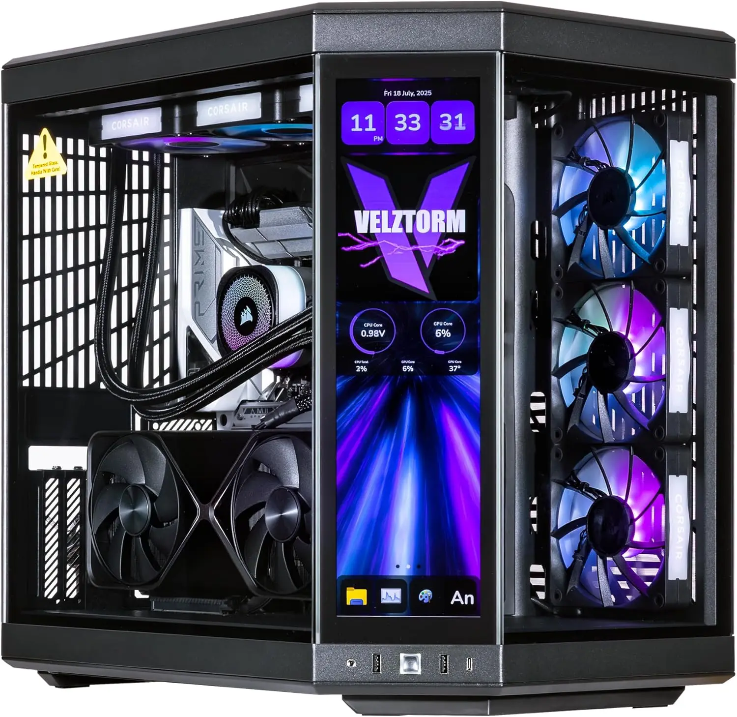 Velztorm LCD Black Praetix Cus - огляд і ціна Pc Gaming Y70