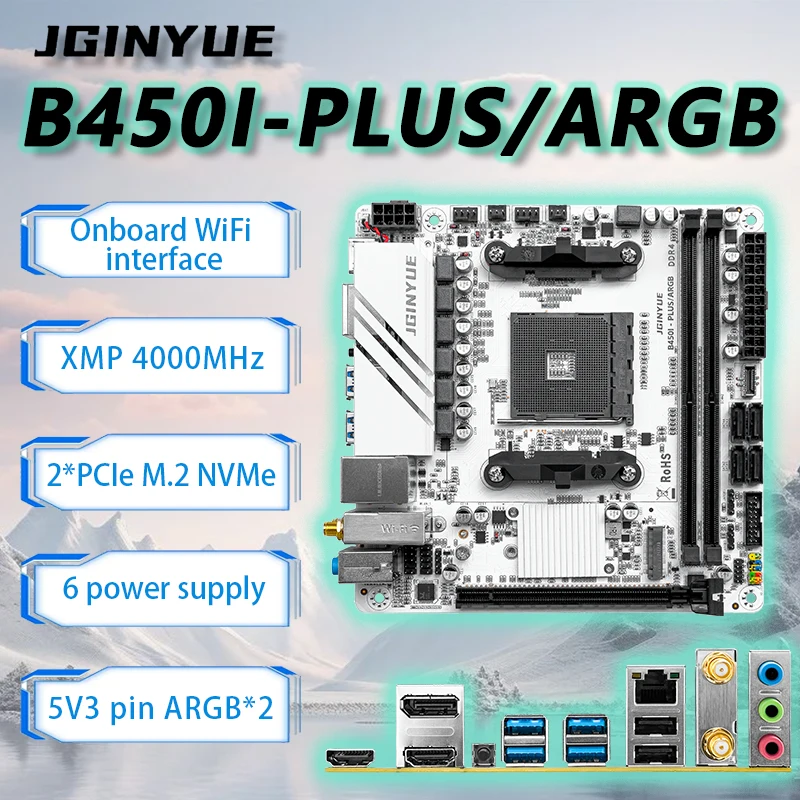 JGINYUE B450 ITX Motherboard S - огляд і ціна Pc Gaming Ryzen 5