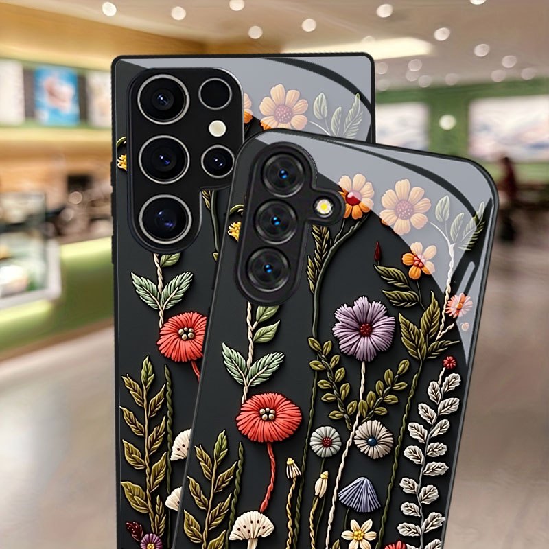 Colorful flower pattern temper - огляд і ціна Pc Case Tempered Glass