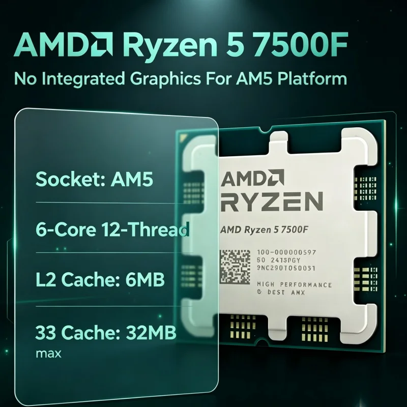 AMD Ryzen 5 7500F 6C12T Deskto - огляд і ціна Pc Gaming Ryzen 5