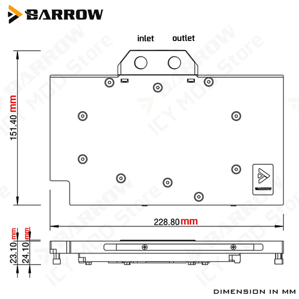 Barrow Display Card Water Cool - огляд і ціна Pc Gaming Water Cooling