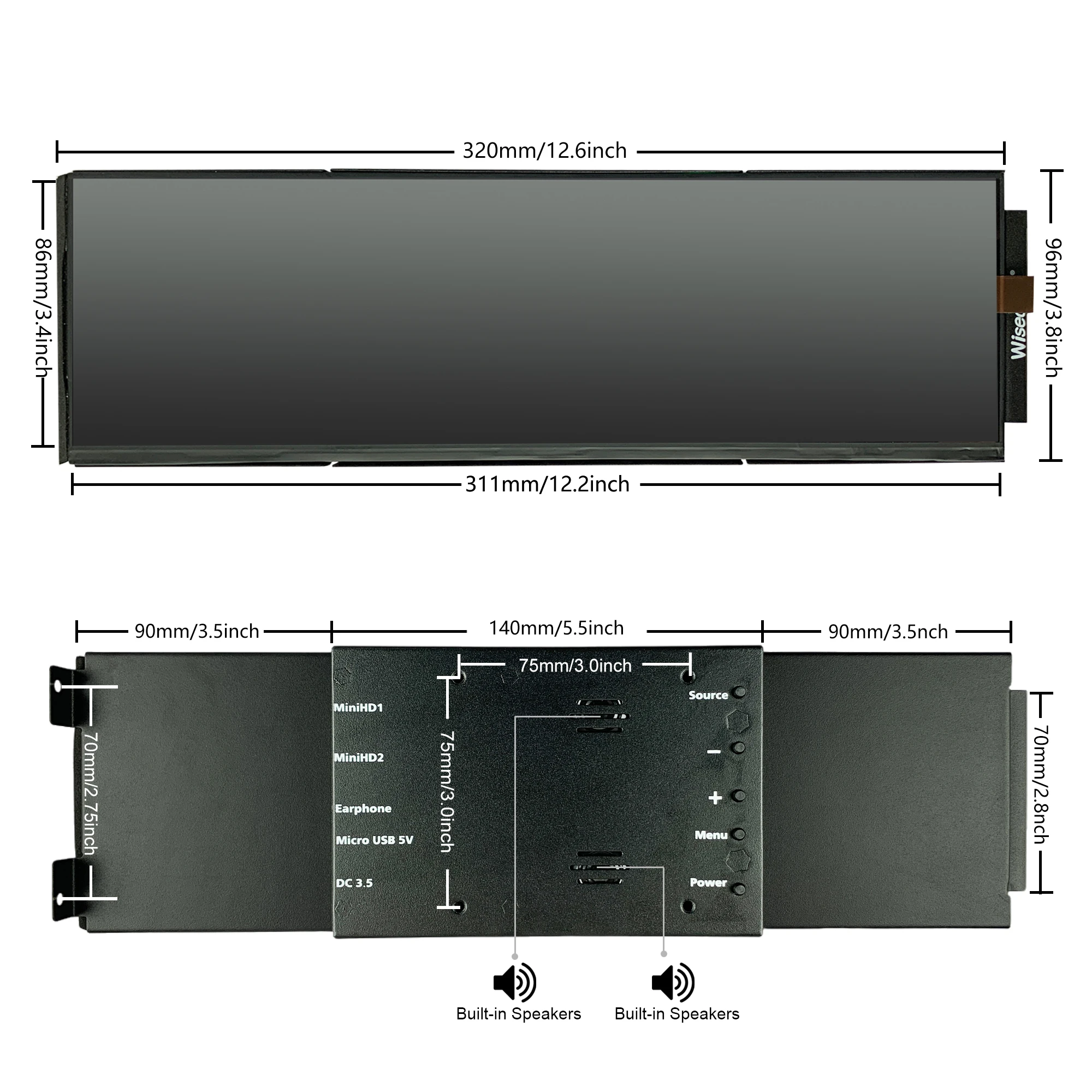 Wisecoco 12.6 Inch Portable Mo - огляд і ціна Pc Gaming Y60